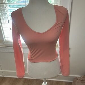 lululemon athletica Coral Long Sleeve Bodysuit